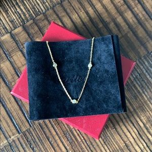 Australian Crystal Necklace Dipped In Gold...